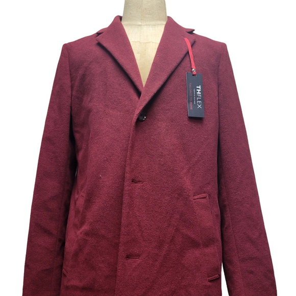 Men's Tommy Hilfiger Addison Wool-Blend Overcoat Coat. Size 40 Long. $395. - Picture 8 of 12